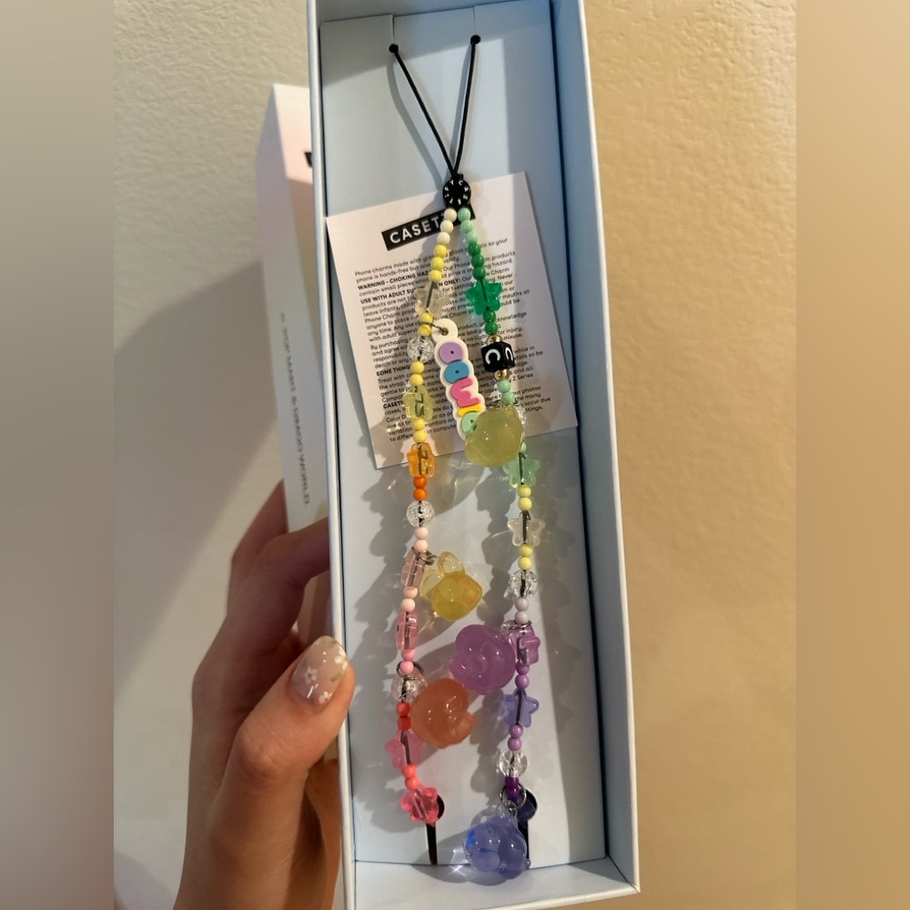 Dimoo World Casetify Multicolor Beaded Phone Strap Charm